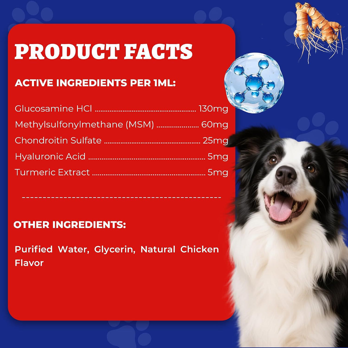 Side profile of Wellix 4 ounce pet health supplement bottle.