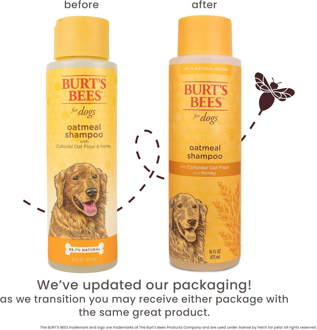 Burt's Bees for Pets dog shampoo bottle label details