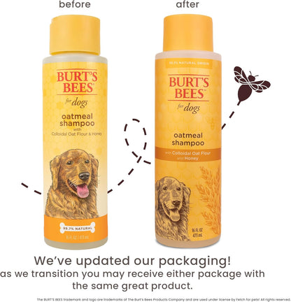 Burt's Bees for Pets dog shampoo bottle label details