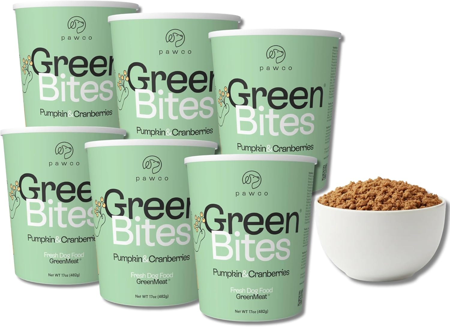 PawCo Fresh Dog Food - Supports Energy, Digestion & Overall Health - Blueberry Recipe with Spinach, Carrots, Flaxseed, Antioxidants & Probiotics - GreenBites - Pack of 10 x 17oz - Image 12