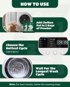 High-efficiency compatible washing machine cleaner