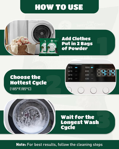 High-efficiency compatible washing machine cleaner