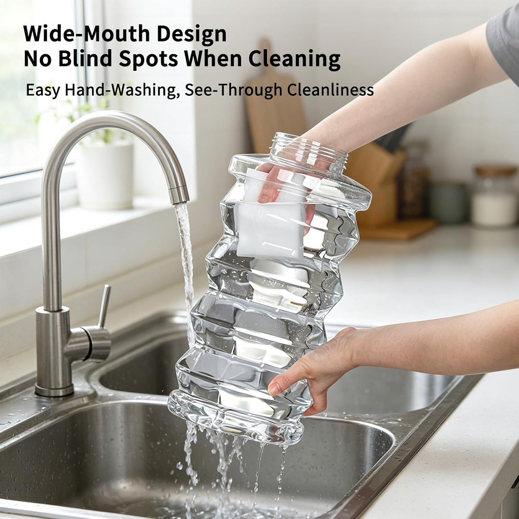 RIZZARI quiet non-electric gravity pet water dispenser showing stable non-slip base design