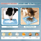 Back view of the pet licking mat highlighting the powerful non slip suction cups for stability.