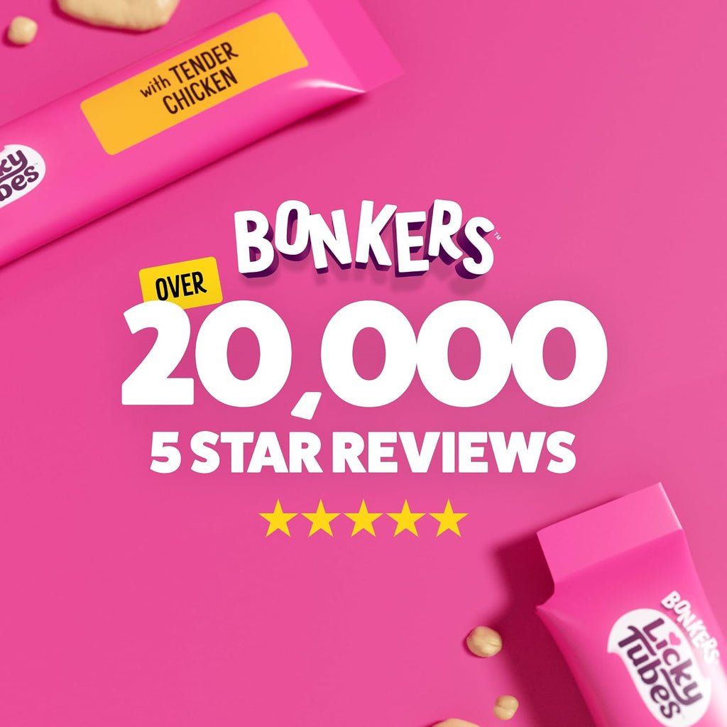 Bonkers Licky Tubes ingredients label and nutritional information