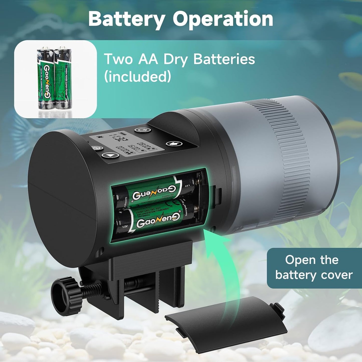 Smart aquarium vacation feeder for betta fish and koi