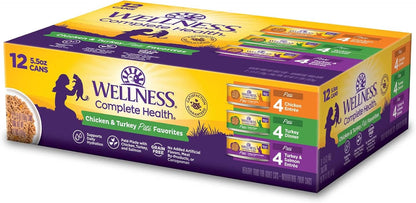 Wellness Complete Health Pate Variety Pack Adult Canned Wet Cat Food, Natural, Protein Rich, Grain Free, Chicken and Turkey Favorites, 3 oz, Pack of 24 Cans - Image 14