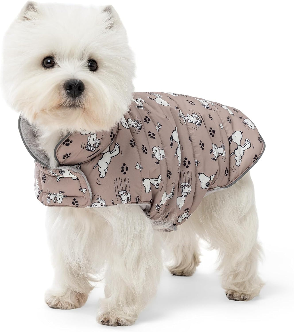 Berkshire Peanuts(R) Microfleece Dog Coat, Warm Fleece Dog Jacket with Waterproof Shell, Hook & Loop Design for Small, Medium, or Large Dogs (Small, Medium Happy Day Snoopy Walk Dark Sage) - Image 12