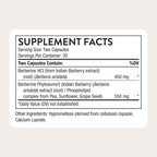 Thorne Berberine 60 capsules packaging side profile