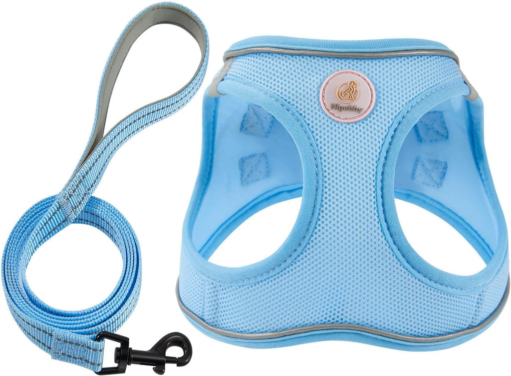 Hipubby Dog Harness and Leash Set, No Pull Soft Mesh Puppy Harness for Small Medium Dogs, Cats - Step in Reflective Breathable Lightweight Vest Harness for Walking, Training - Pink, XS - Image 9