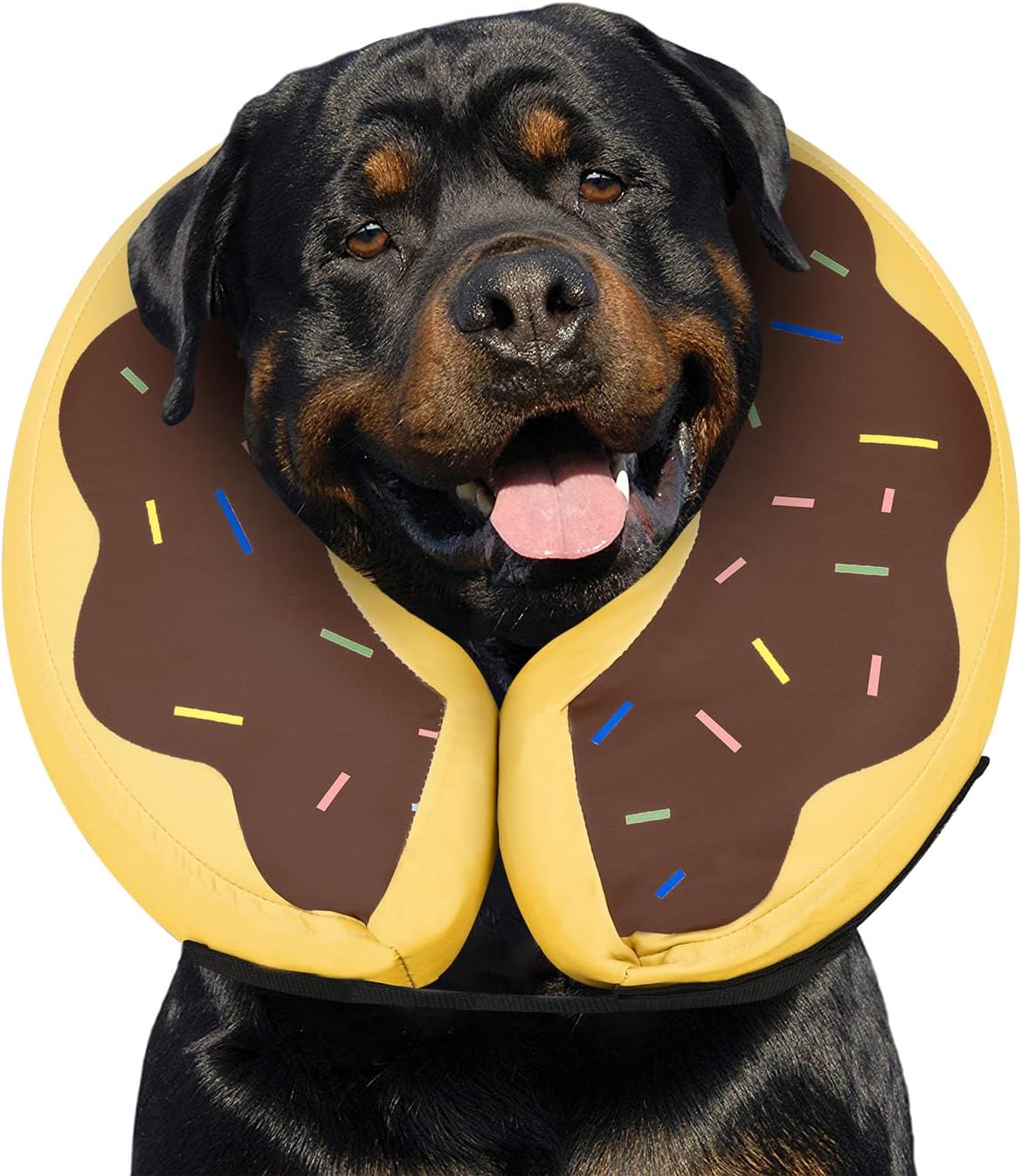 MIDOG Soft Inflatable Dog Cone, Donut E-Collar Alternative for After Surgery, Prevents Licking, Allowing Normal Eating & Vision, Comfortable Recovery Collar for Small Medium Large Dogs & Cats, Red-M - Image 9