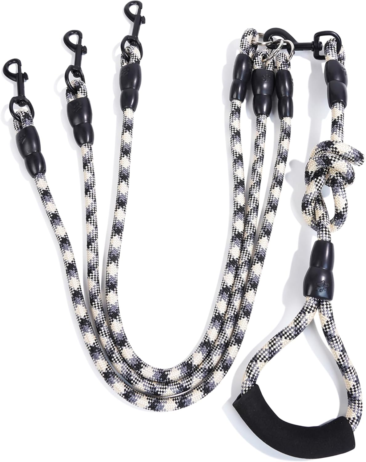 3 Dog Leash - Padded Handle, 360 degrees Swivel Multiple Dog Leash No Tangle, Lead for Medium Large Dogs, Walking & Training Double Dogs (Purple Green) - Image 11