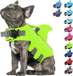Dog Life Jacket Shark Life Vest for Dogs, Adjustable Swmming Vest with High Buoyancy, Safety Lifesaver with Rescue Handle for French Bulldog Small Medium Breeds, Blue S - Image 10