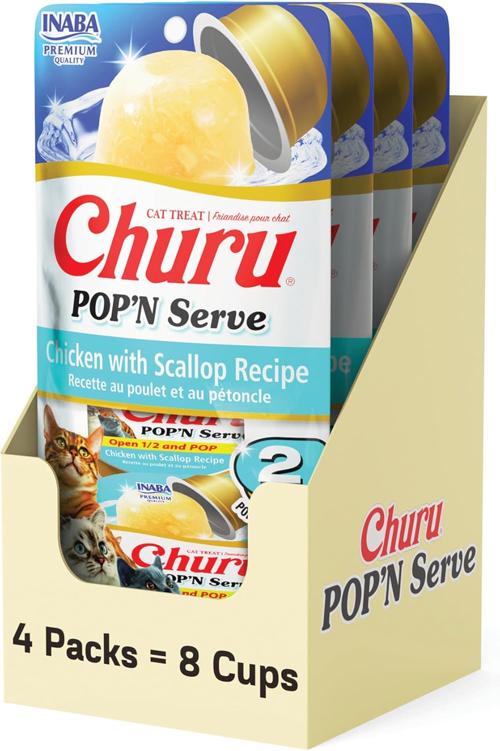 INABA Churu Pop'n Serve Lickable Wet Cat Treats, Tuna Variety, 10ct - Image 11