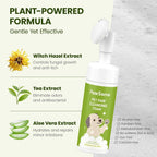 Instructions for using PawSono no-rinse paw cleaning foam