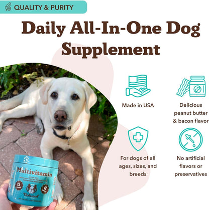 Close up of Natural Dog Company 90 count soft chews label