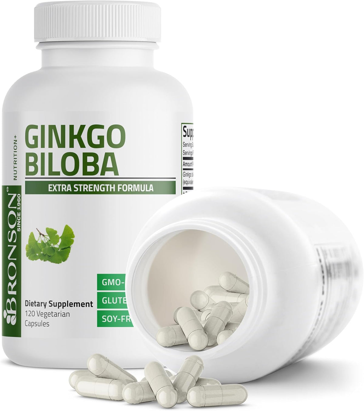 Bronson Ginkgo Biloba Extra Strength Brain & Memory Support 120 Capsules - Image 6