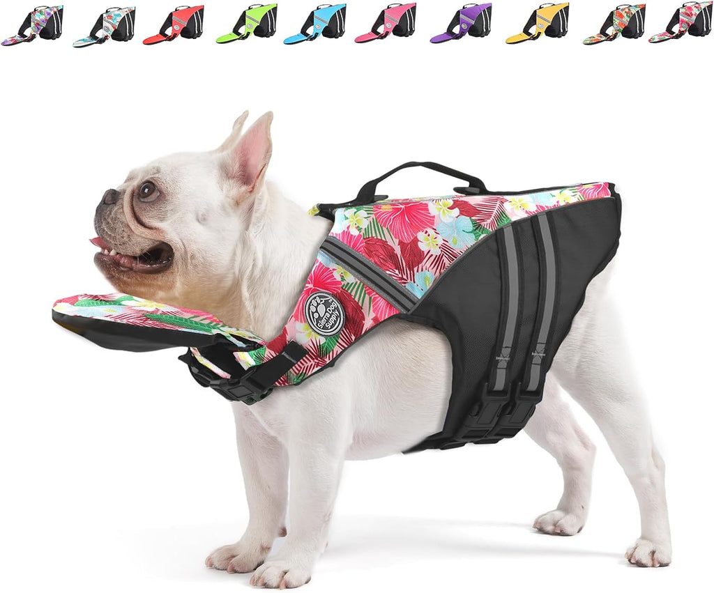 Mklhgty Dog Life Jacket, Reflective Dog Life Vest with Removable Neck Float High Buoyancy for Swimming and Boating, Ripstop Pet Safety Swimsuit Rescue Handle for Small Medium Large Dogs - Image 9