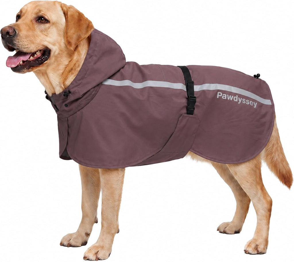 Dog Raincoat with Hood, Reflective Rain Poncho for Medium Large Dogs, Adjustable Waterproof Dog Rain Jacket with Leash Opening for Walking & Camping, Bright Yellow, X-Large - Image 10