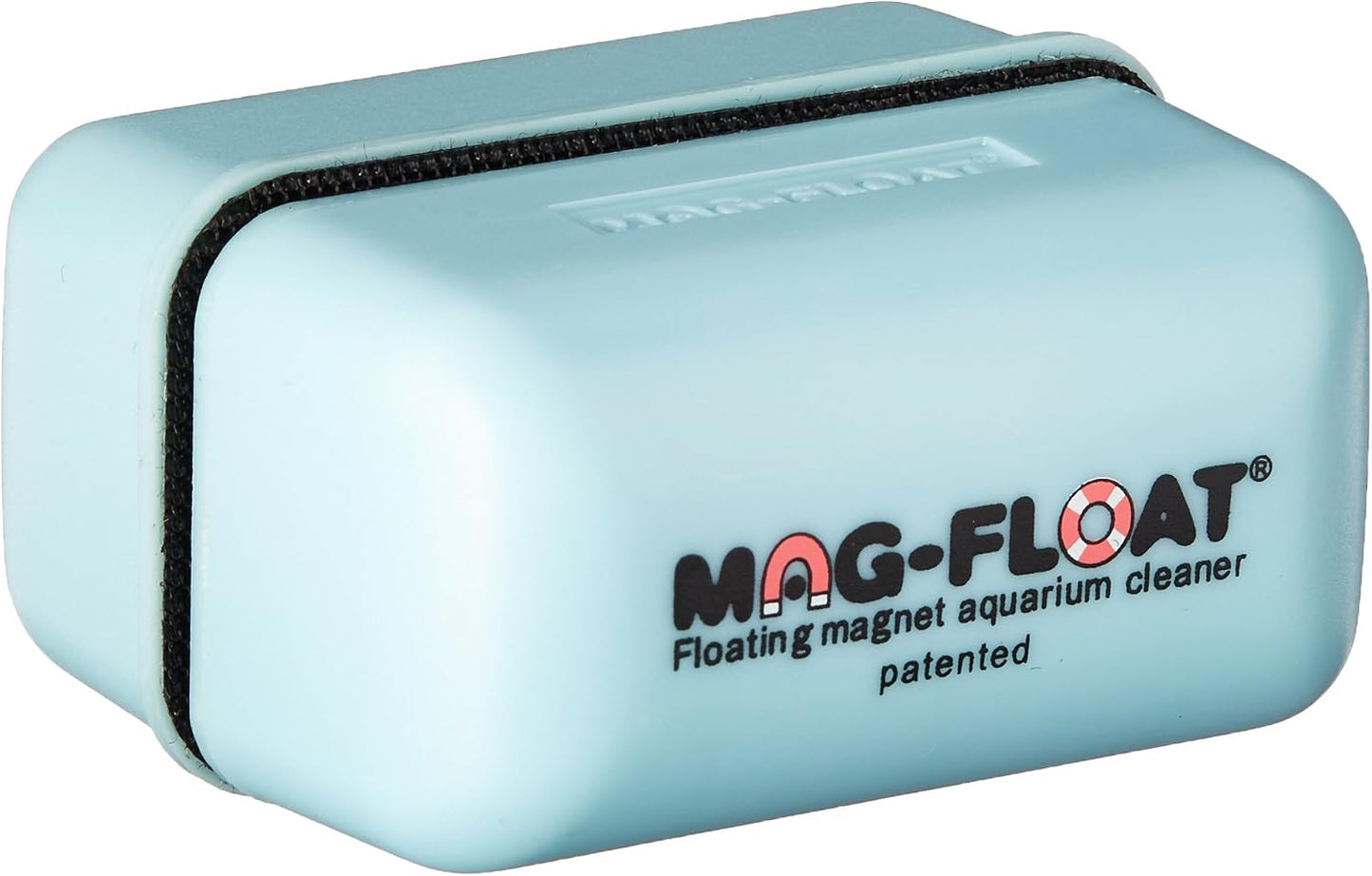 Mag-Float Small Acrylic Aquarium Algae Scraper Cleaner front view showing the floating magnetic cleaning tool.