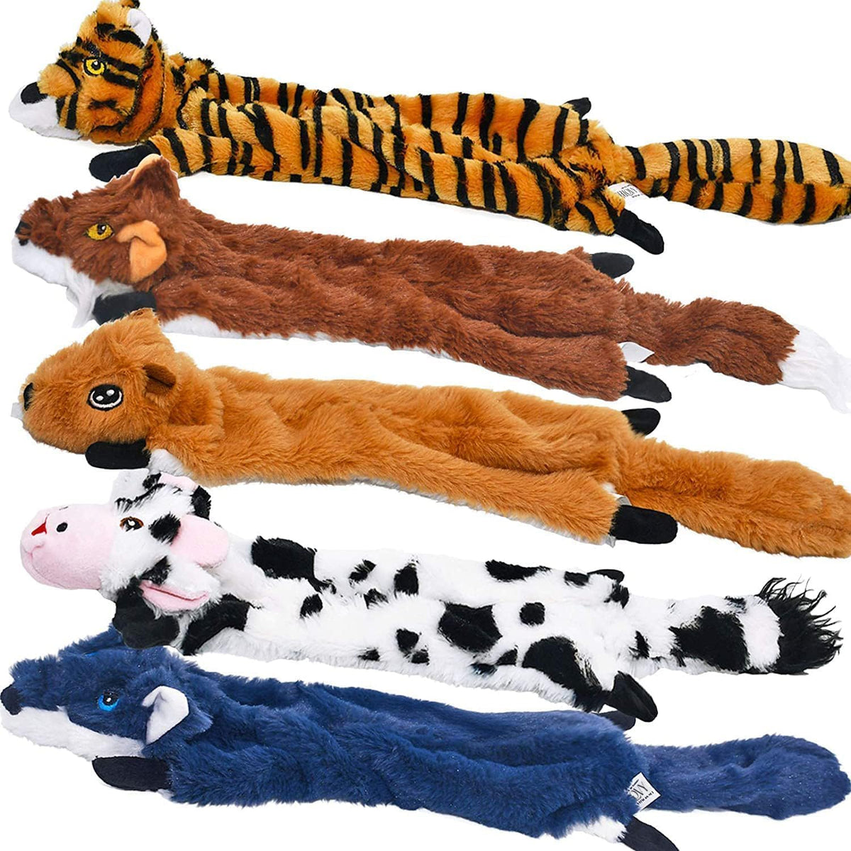 SHARLOVY Dog Squeaky Toys 5 Pack, Bubble Plush Puppy Teething Pet Toys, Crinkle No Stuffing Animals Dog Toy, Doggies Chew for Large Small Medium Breeds - Image 13
