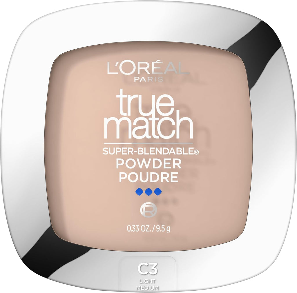 L'Oreal Paris True Match Powder C3 Light Medium front view compact container