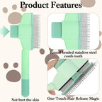 Holyenten flea brush ergonomic non slip handle close up