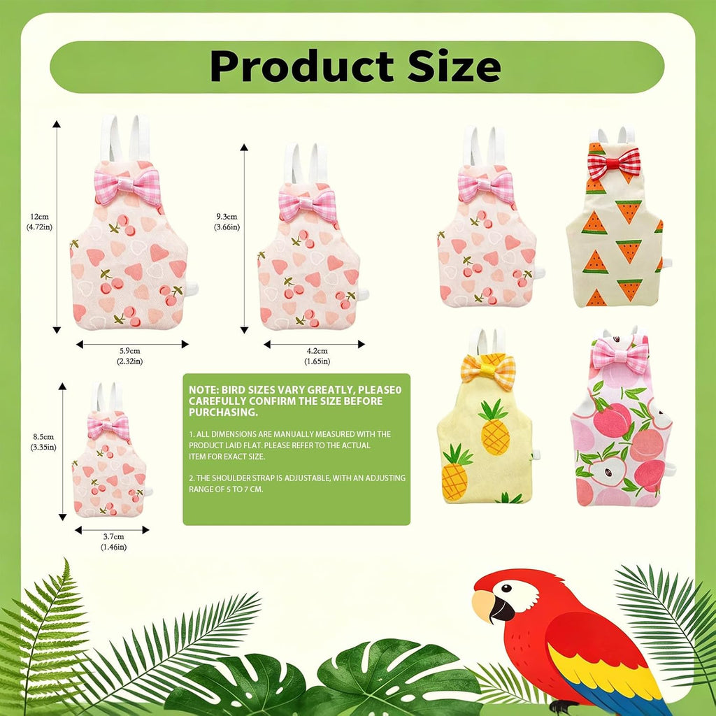 4Pcs Reusable Waterproof Bird Diaper Suit, Cute Pet Nappy Clothes for Parrot Duck Chicken Pigeon Small Pets (S) - Image 5