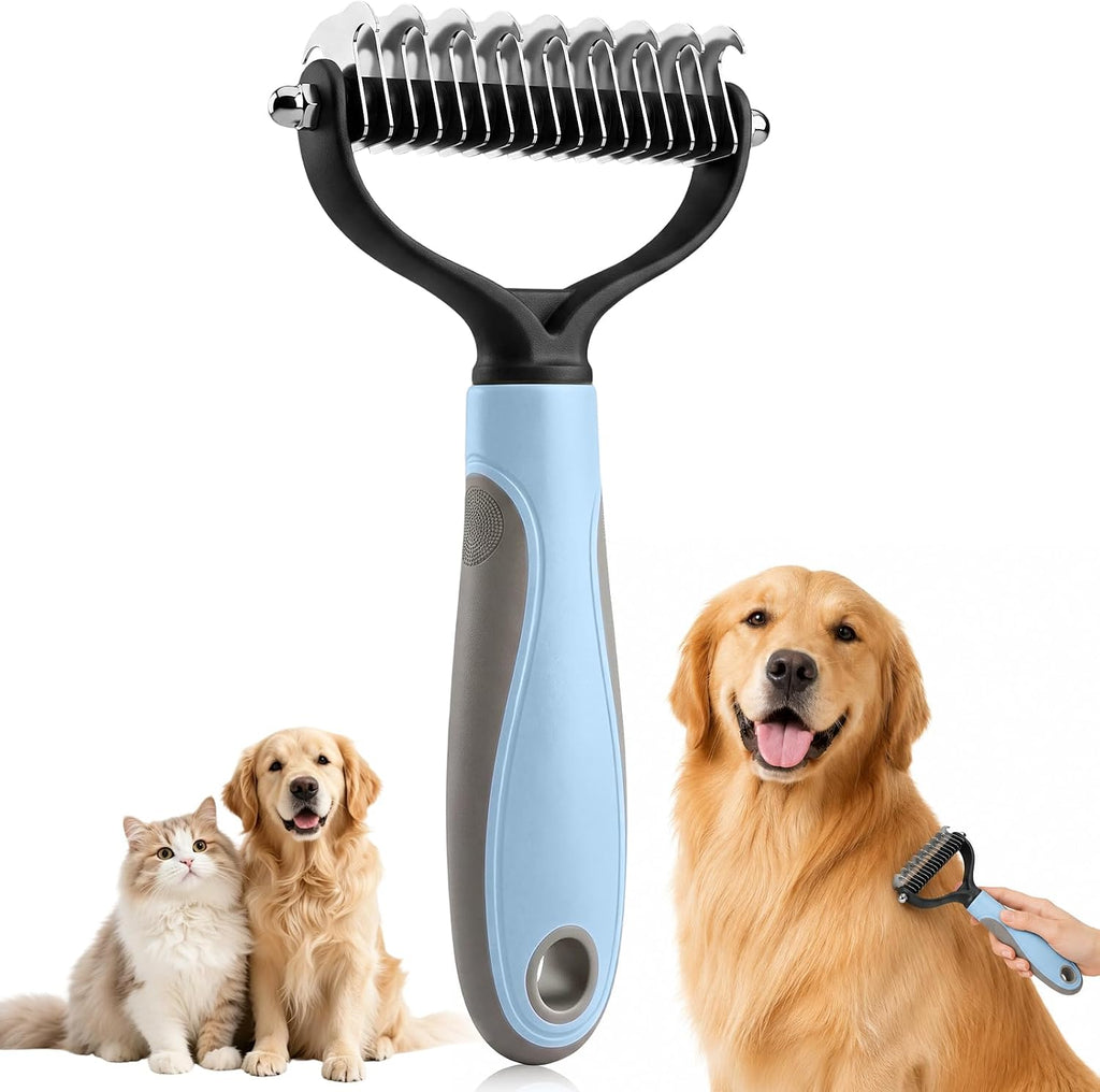 Comparison of 9-tooth and 17-tooth sides of pet brush