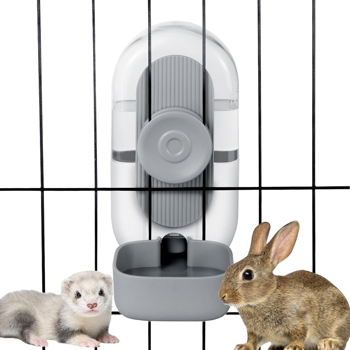 Lemtrflo 28oz Hanging Automatic Water DispenserRabbit Water Bottle,Bunny Guinea Pig Ferret Water Bowl for Cage,Suitable for Small Animal Puppies(Cage Grid Spacing Over 1.2'') (Green) - Image 9