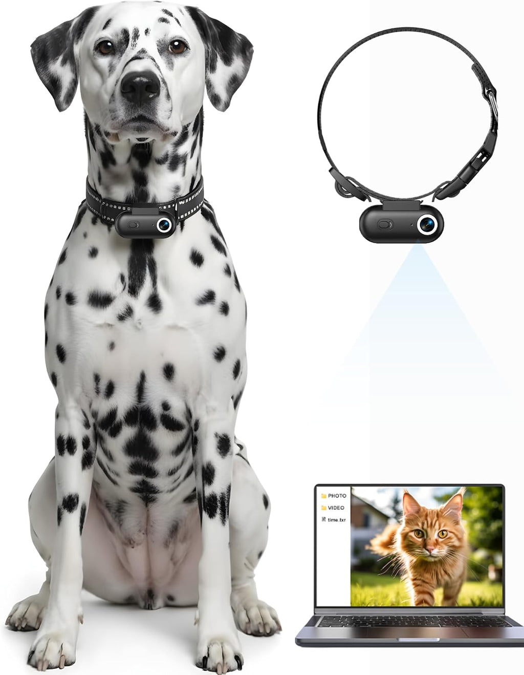 Cat Camera Collar with Tracker Tag, 1080P HD Video Recording, Check Video on Phone APP, XS-Size Pet POV Cam for Cats & Small Dogs, Mini Body Cameras for PetsNo SD Card Included - Image 9
