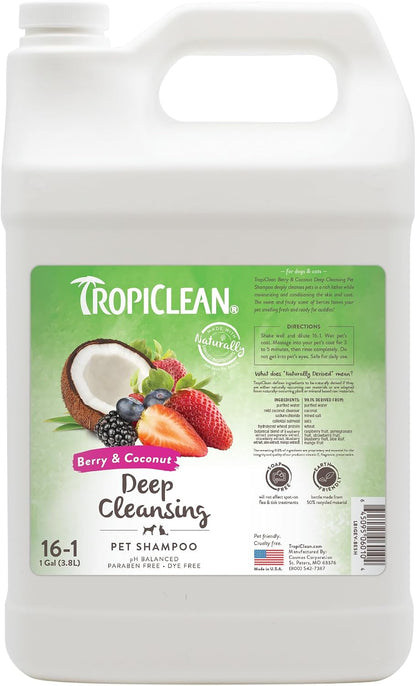 TropiClean 2-in-1 Dog Shampoo and Conditioner, Professional Dog Shampoo, Moisturizing Detangler, Puppy Safe, Made in USA, Papaya Scent, 1 Gallon - Image 10