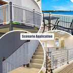 Waterproof mesh material for outdoor stairway safety