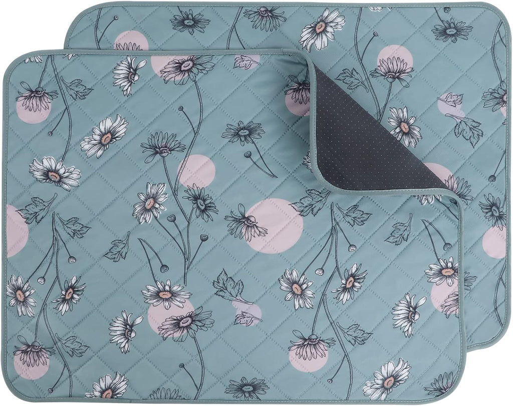 IEUUMLER Washable Pee Pads for Dogs, 2 Pack Non-Slip & Waterproof Pack Whelping Pad, Reusable Washable Puppy Potty Training Pad with Fast Absorbent for Playpen EU007 (Pink Daisy, 24"X18"-2pcs) - Image 9