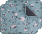 IEUUMLER Washable Pee Pads for Dogs, 2 Pack Non-Slip & Waterproof Pack Whelping Pad, Reusable Washable Puppy Potty Training Pad with Fast Absorbent for Playpen EU007 (Pink Daisy, 24"X18"-2pcs) - Image 9