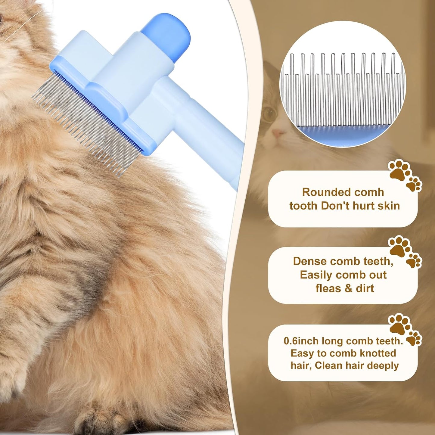 YBEATY self cleaning slicker brush set packaging for authentic pet care