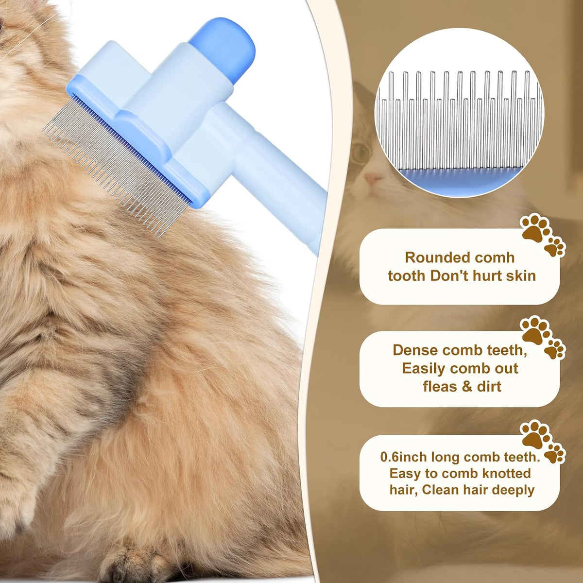 YBEATY self cleaning slicker brush set packaging for authentic pet care