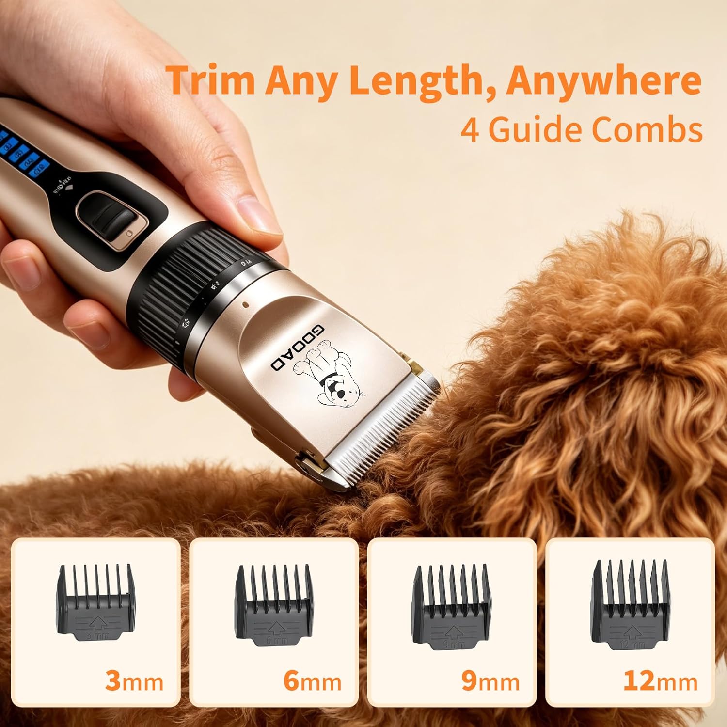 Gooad dog trimmer interchangeable narrow blade for paw grooming