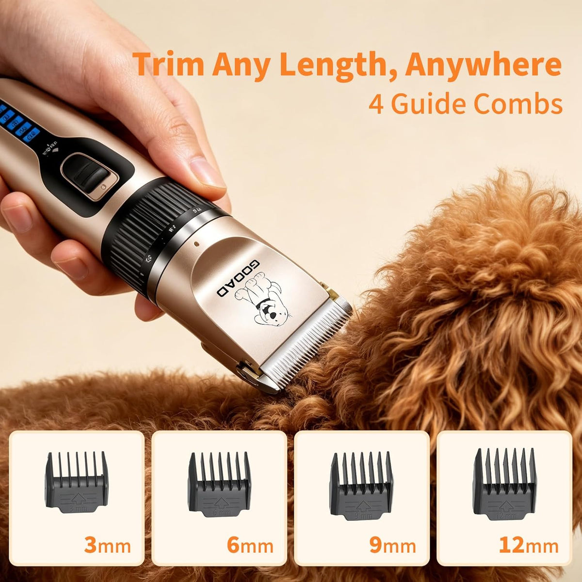 Gooad dog trimmer interchangeable narrow blade for paw grooming
