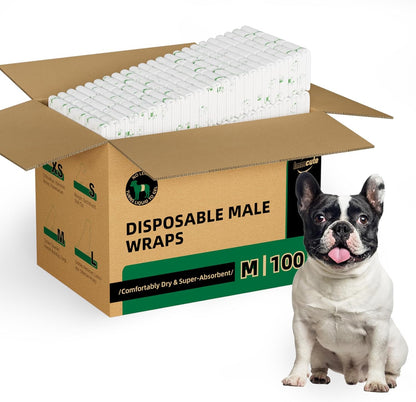 IMMCUTE Dog Diapers Male Small 50 Ct, Male Dog Diapers Disposable with Wetness Indicator, Adjustable Puppy Diapers Male, Flashdry Gel Technology, Male Dog Wraps for Incontinence & Marking - Image 14