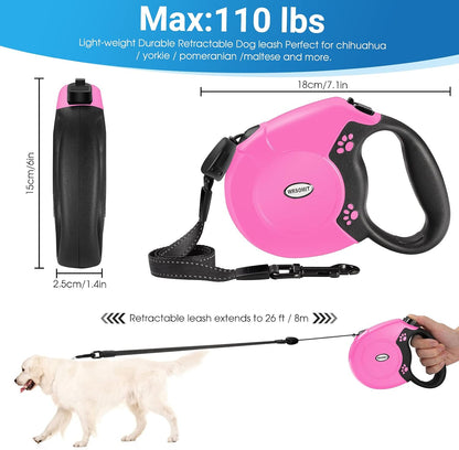 Wrsomit retractable leash showing 360 degree no tangle hook