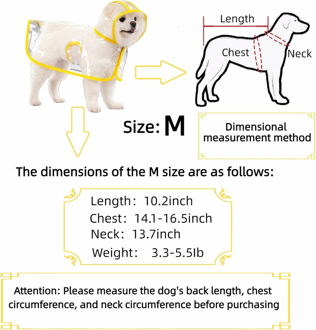 RyanDesign waterproof clear dog jacket with adjustable waist straps