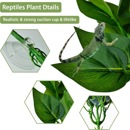 Six pack of Pinvnby plastic reptile habitat decorations