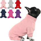 Small dog running in comfortable Cyeollo fleece pajamas