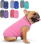 cyeollo 2 Pack Fleece Dog Sweater Stretchy Pullover Soft Dog Jacket with Reflective Stripe Lightweight Sweatshirt Pet Clothes Coats for Small Dogs, Navy & Grey L - Image 12