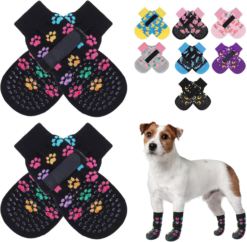 SCENEREAL Anti Slip Dog Socks to Prevent Licking Paws for Hardwood Floors, Double Sides Dog Shoes Boots & Paw Protectors for Hot/Cold Pavement, Dog Grippy Booties for Small Medium Large Senior Dogs - Image 9