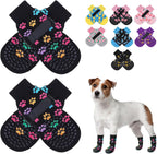 SCENEREAL Anti Slip Dog Socks to Prevent Licking Paws for Hardwood Floors, Double Sides Dog Shoes Boots & Paw Protectors for Hot/Cold Pavement, Dog Grippy Booties for Small Medium Large Senior Dogs - Image 9