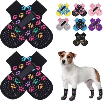 SCENEREAL Anti Slip Dog Socks to Prevent Licking Paws for Hardwood Floors, Double Sides Dog Shoes Boots & Paw Protectors for Hot/Cold Pavement, Dog Grippy Booties for Small Medium Large Senior Dogs - Image 9