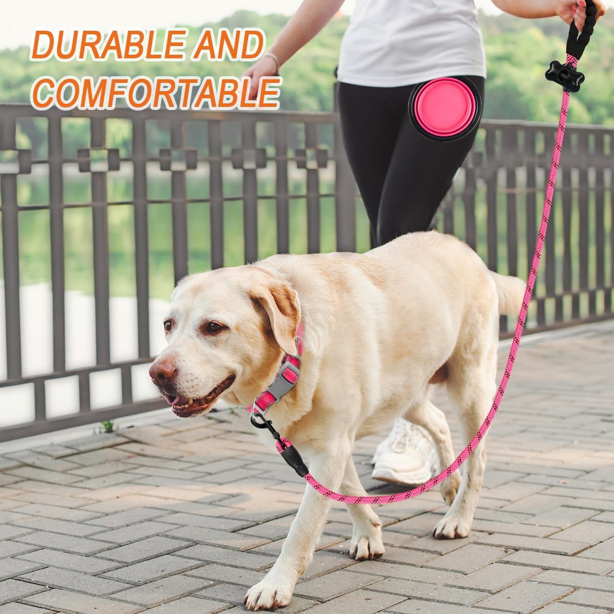 BARKBAY premium imported pink pet leash packaging view