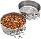 PINVNBY Parrot Feeding Cups Birds Food Dish Stainless Steel Parrot Feeders Water Cage Bowls with Clamp Holder for Cockatiel Conure Budgies Parakeet Parrot Macaw Small Animal Chinchilla Pack of 2 - Image 10